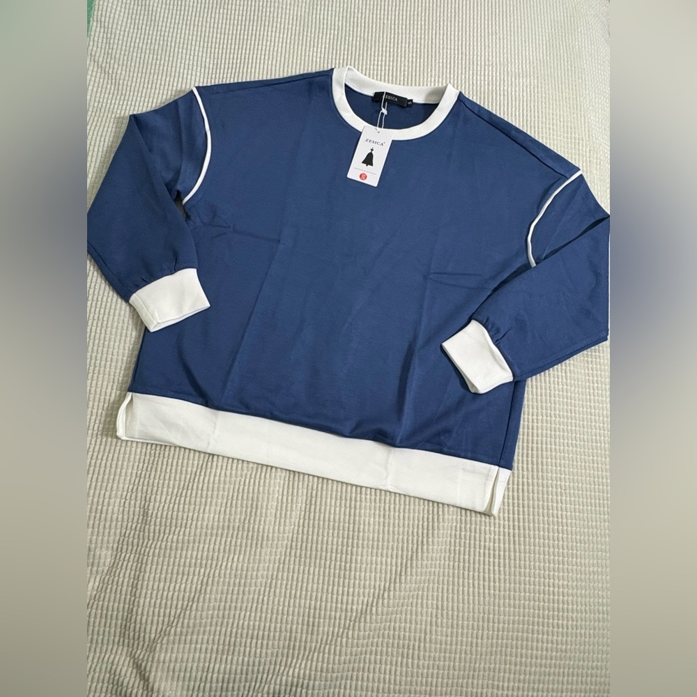 Zesica Blue Long Sleeve Top - Size S
